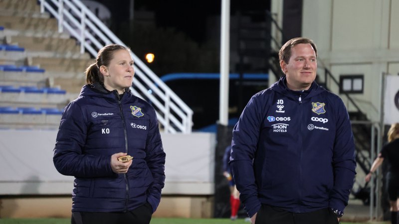 Kirvil Odden Sundsfjord og Joakim Dragsten. Foto: Thomas Nordeng / Lyn Damer