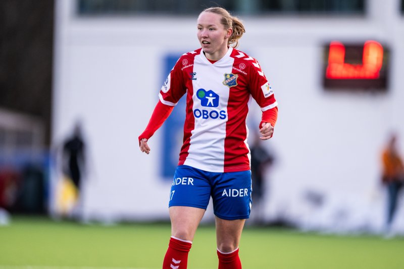 Miriam Vilnes Mjåseth scoret sist vi var på besøk på Intility Arena. Her mot LSK Kvinner i forrige serierunde. Foto: Kladd.no / Lars Opstad