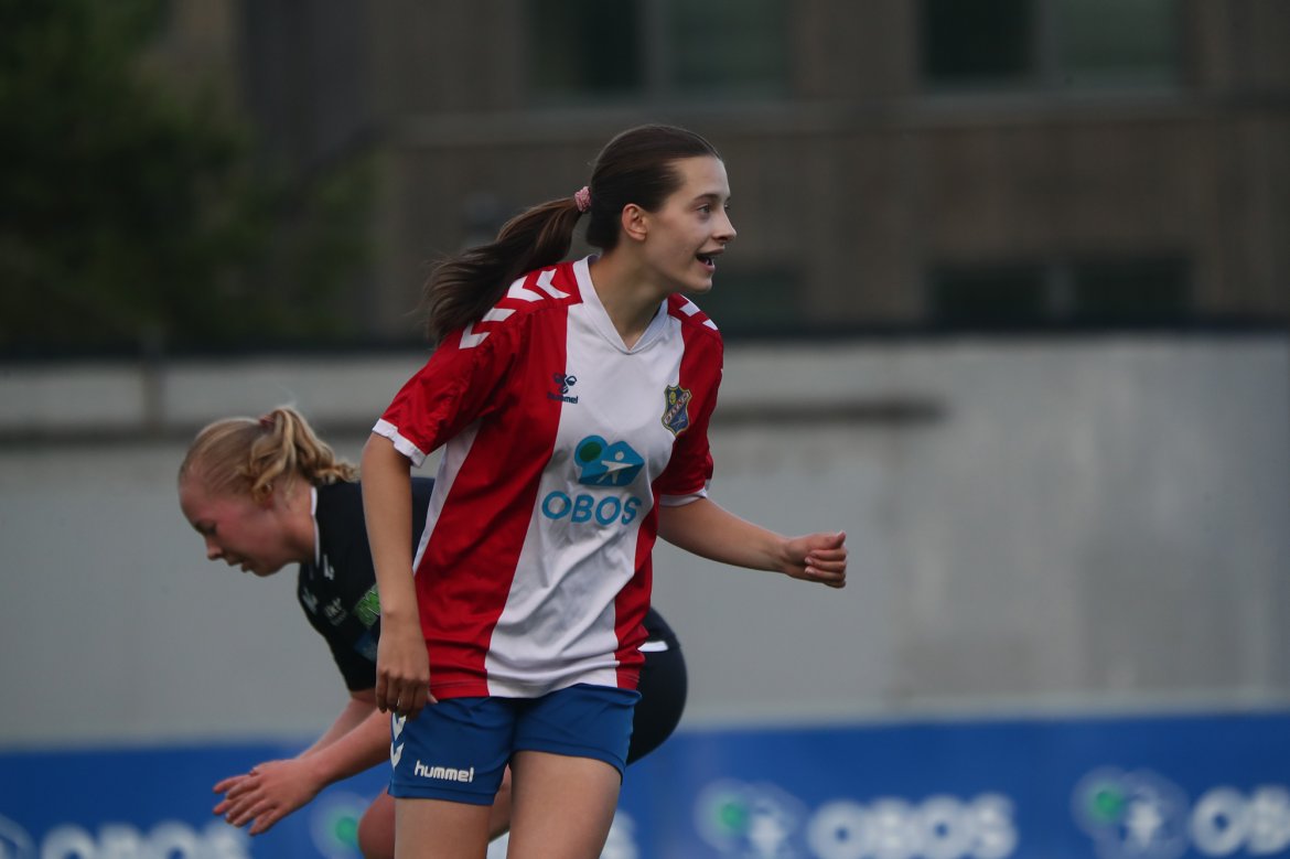 Tomålscorer Maia Melgård. Foto: Nicholas Noreng / Lyn Damer