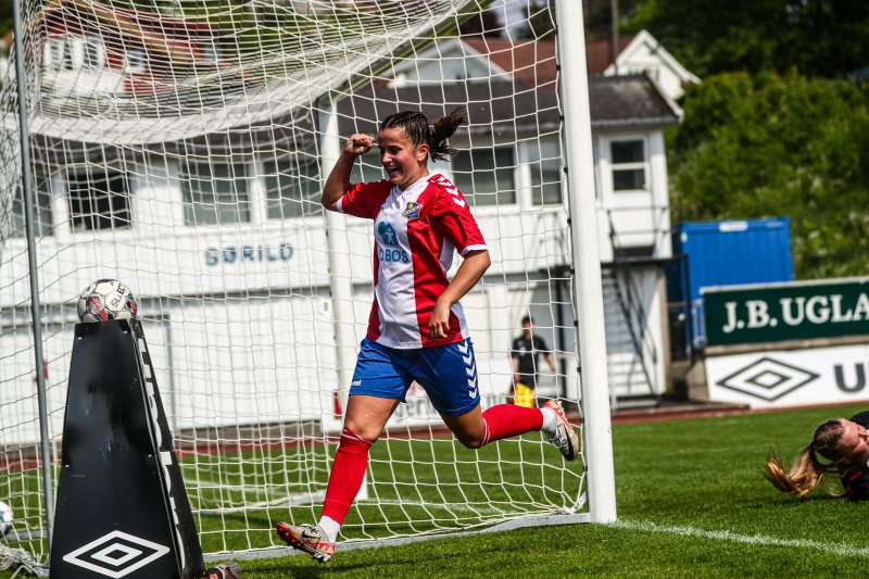 Karoline Krok-Eikefjord scoret i Grimstad. Foto: Nicholas Noreng / Lyn Damer